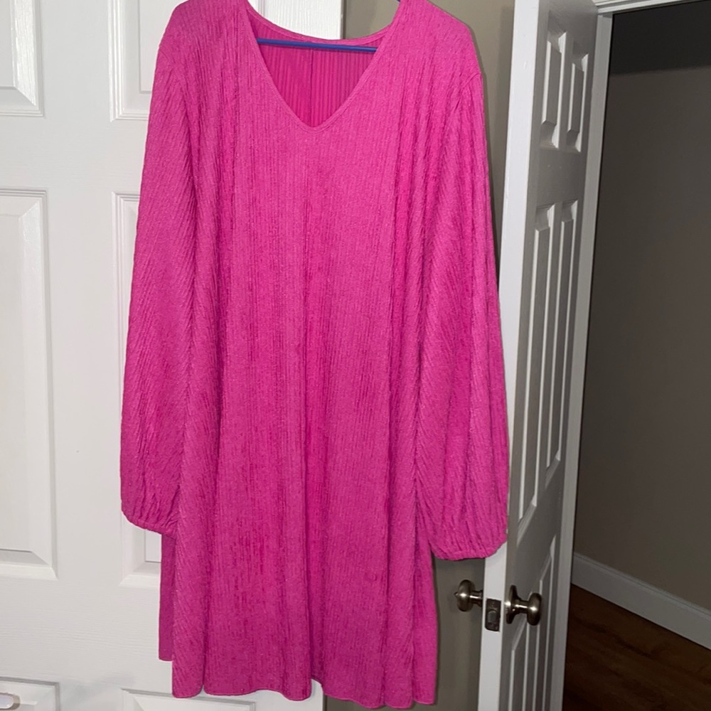 3X hot pink dress